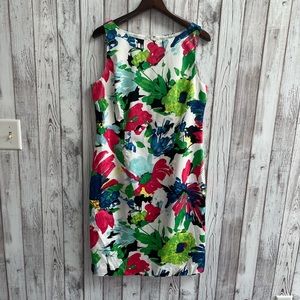 Ann Taylor floral sleeveless dress size 10